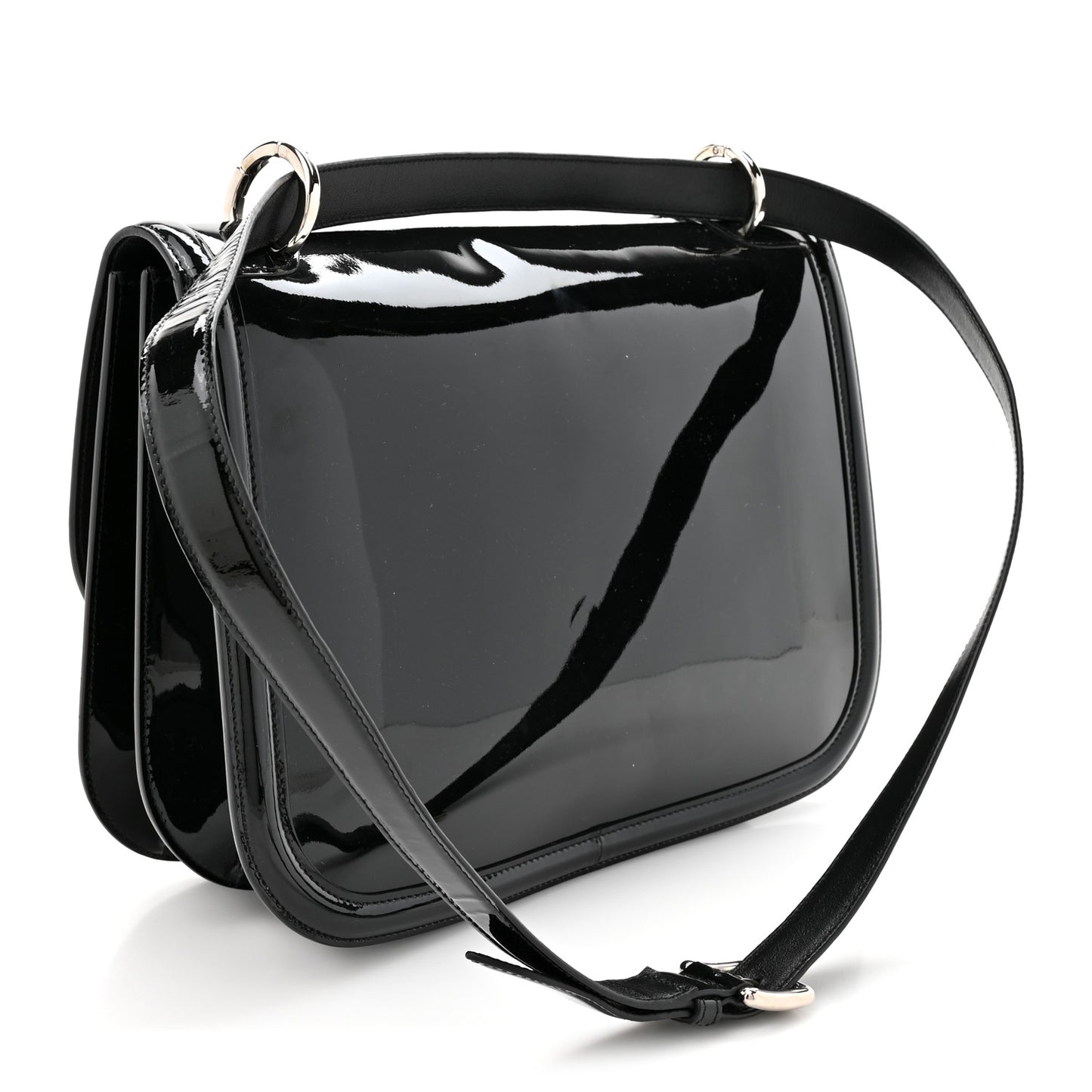 Patent Jody Shoulder Bag Black