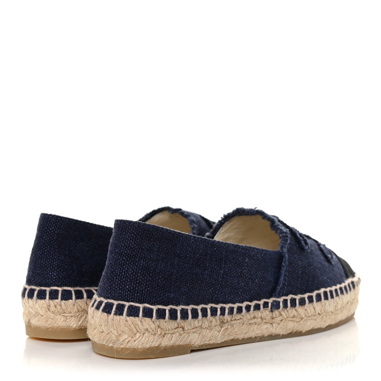 Denim Toile CC Espadrilles 35 Navy Black