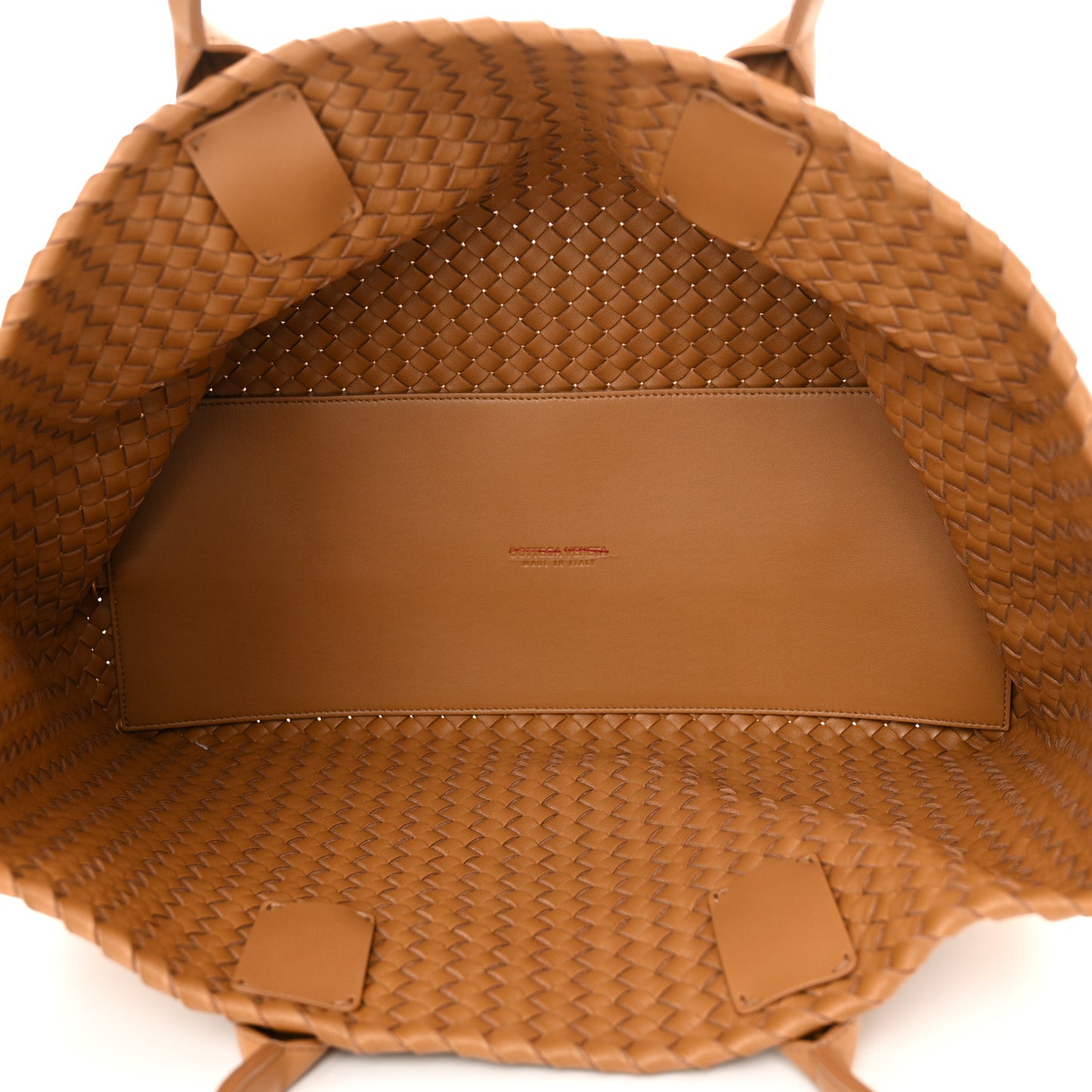Lambskin Intreccio Medium Cabat Caramel