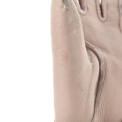 Chanel Shearling Quilted CC Gloves 7.5 Light Pink 10 of 13