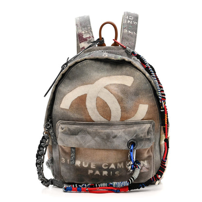 Chanel Graffiti Printed Canvas Medium Backpack Grey 1 of 11