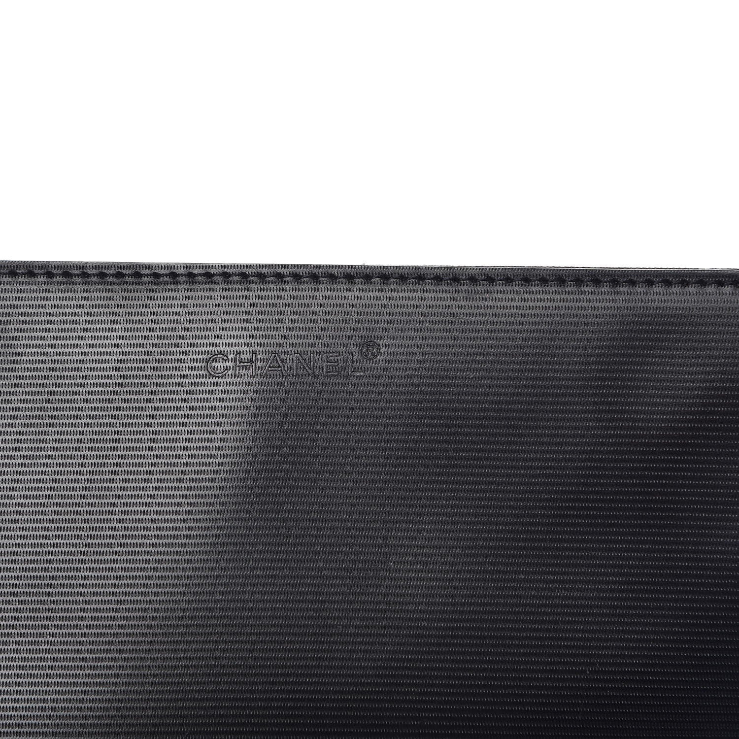 Chanel Nylon Print Flap Wallet Black 6 of 8