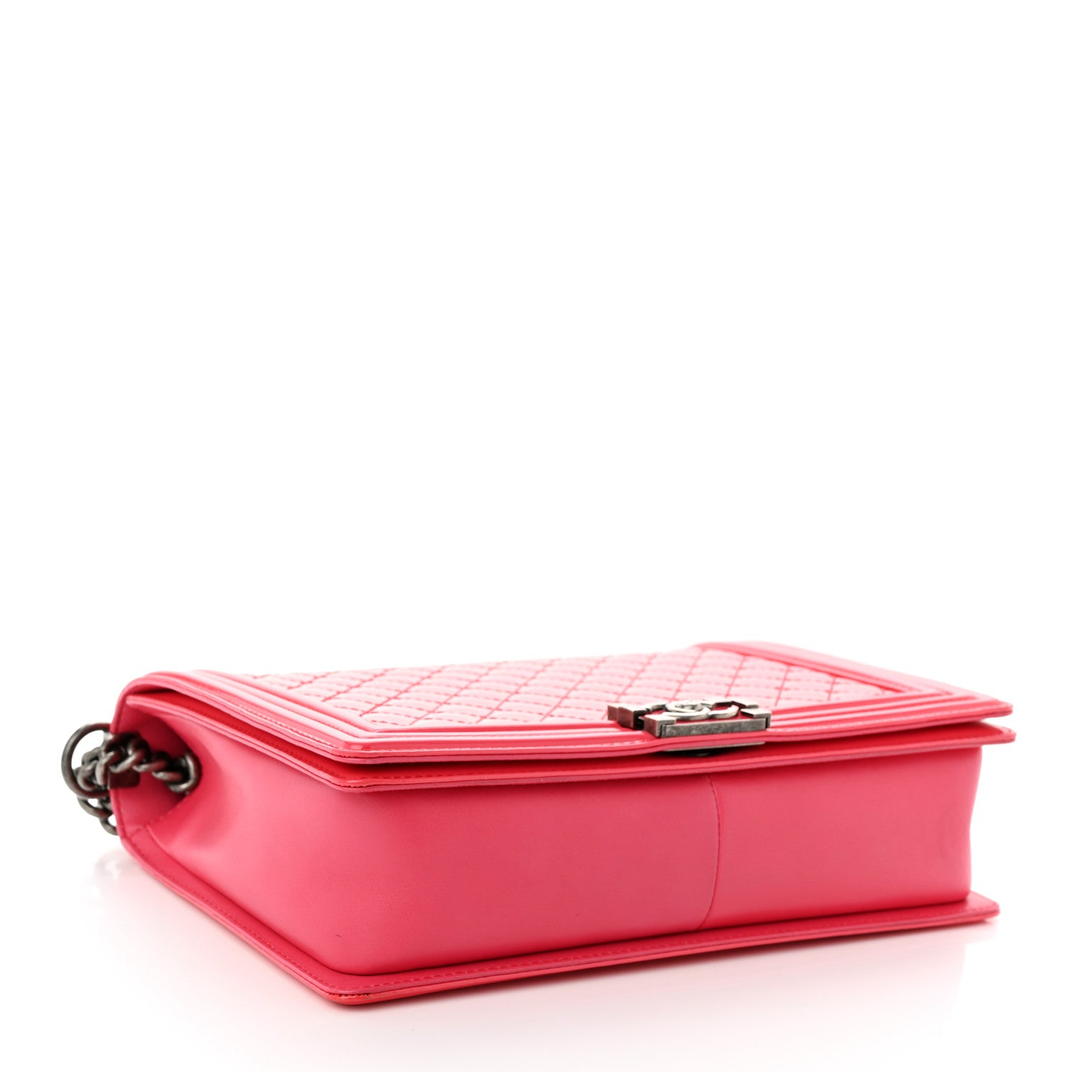 Chanel Patent Quilted Large Boy Flap Pink 4 of 11