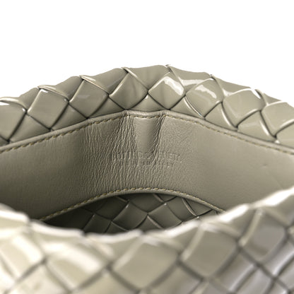 Bottega Veneta Patent Intrecciato Triangle Clutch Grey 5 of 7