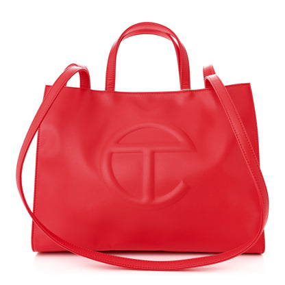 Telfar Vegan Leather Medium Shopping Bag Red 1 of 11