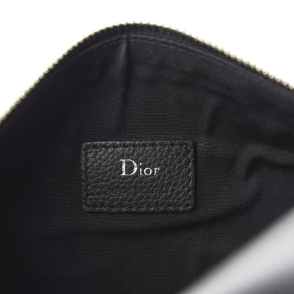 Christian Dior HOMME Grained Calfskin Mens Roller Pouch Black 8 of 9