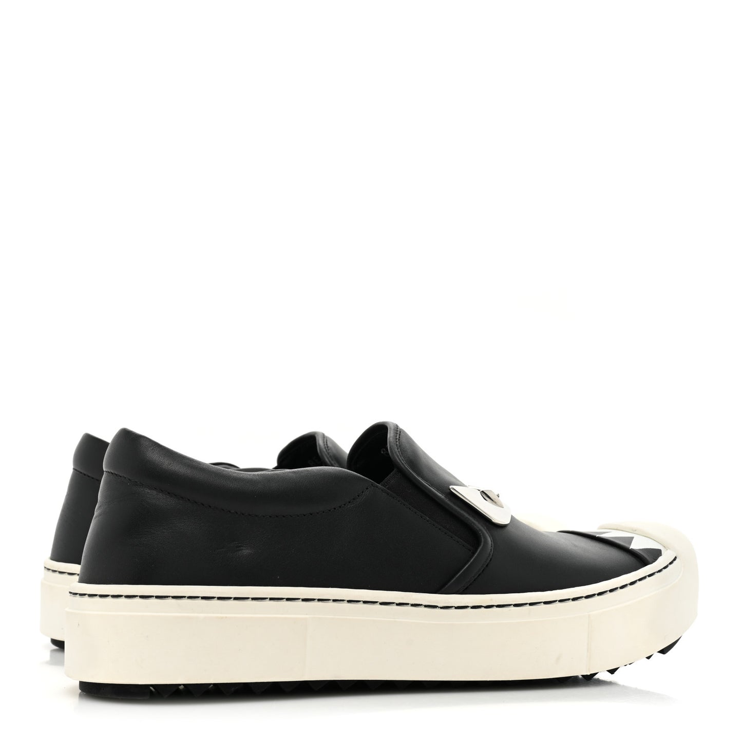 Vitello Elite Monster Eyes Slip On Sneakers 35 Black
