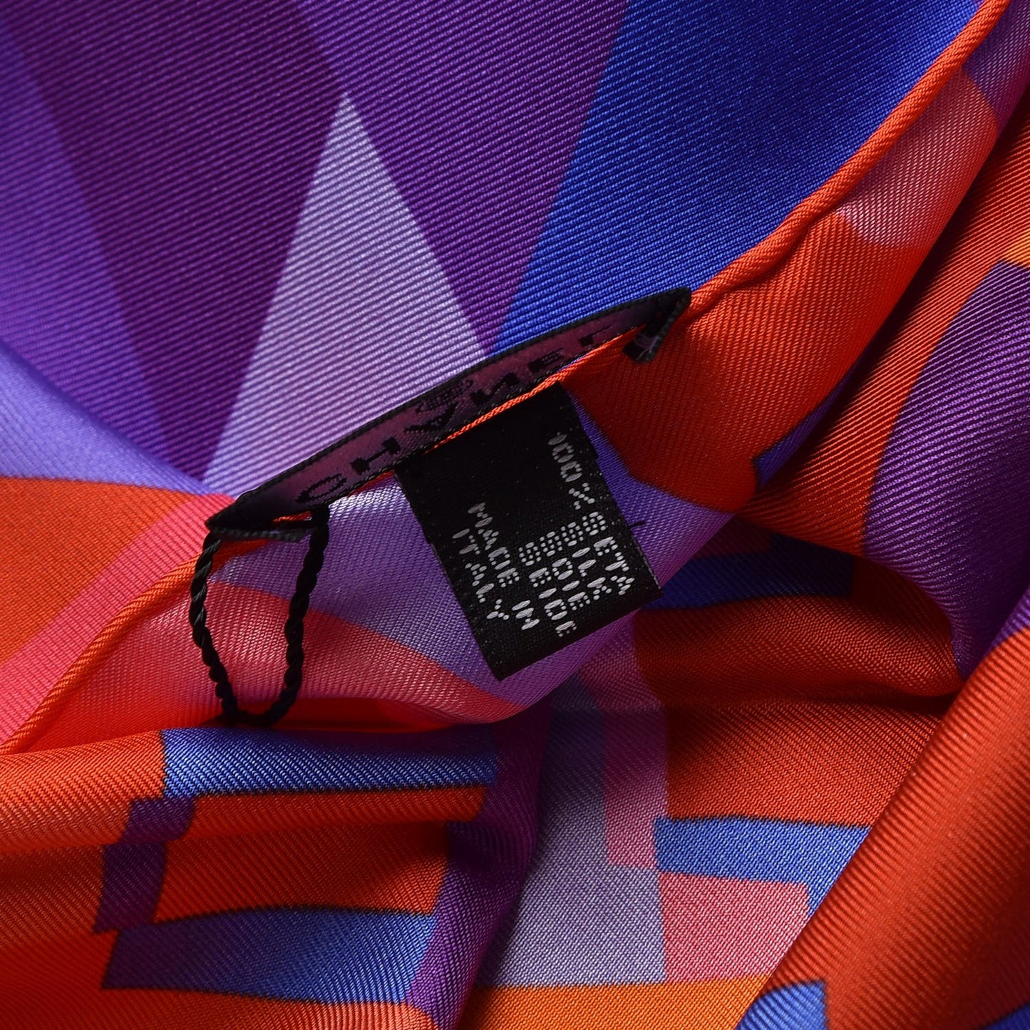 Silk Geometric Square Scarf Multicolor