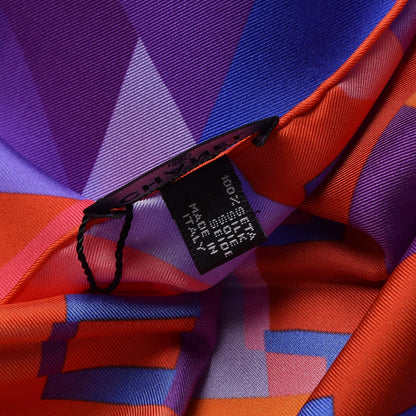 Chanel Silk Geometric Square Scarf Multicolor 5 of 5