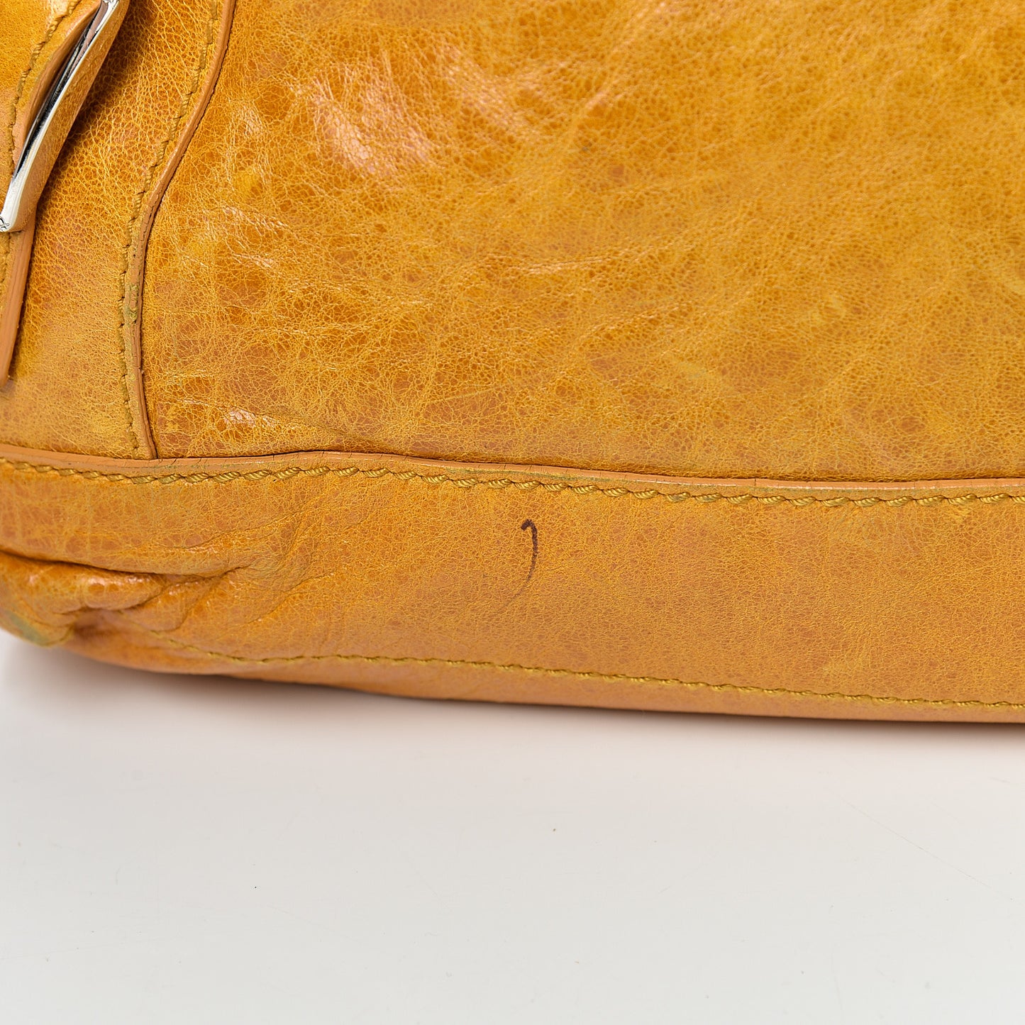 Agneau Giant 12 Silver Hardware Day Hobo Moutarde
