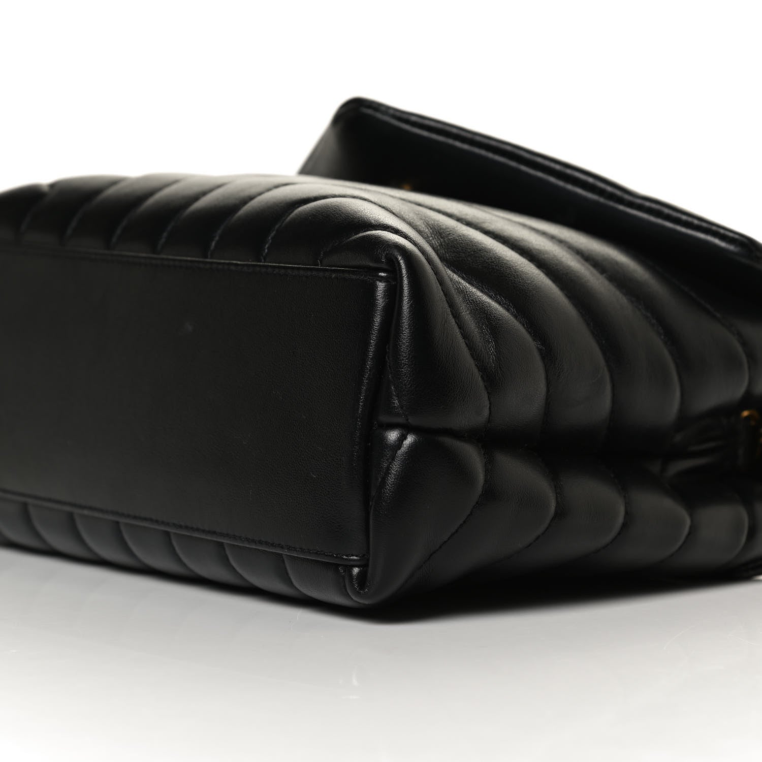 Saint Laurent Calfskin Y Quilted Monogram Small Loulou Chain Satchel Black 9 of 11