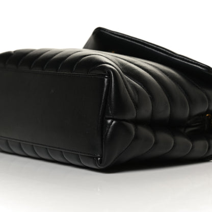 Saint Laurent Calfskin Y Quilted Monogram Small Loulou Chain Satchel Black 9 of 11