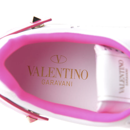 Valentino Garavani Calfskin Womens Backnet Sneakers 35.5 White Fuchsia 8 of 11