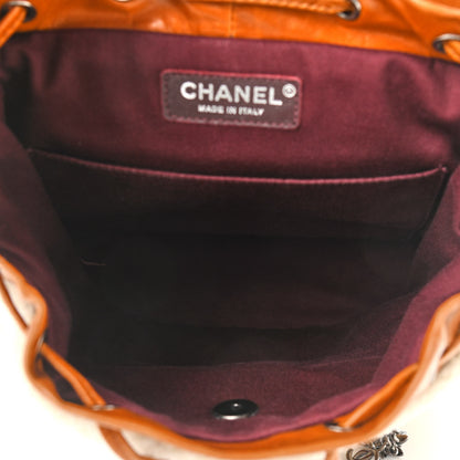 Chanel Glazed Calfskin Shearling Quilted Small Mountain Backpack Brown 4 of 10