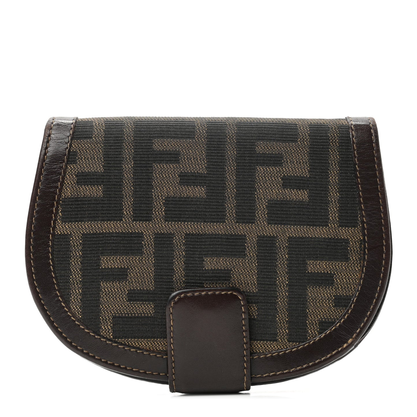 Zucca Compact Round Wallet Tobacco