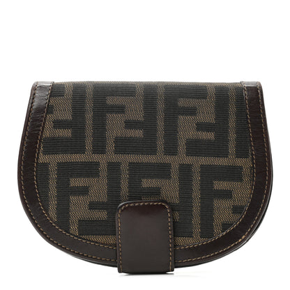 Fendi Zucca Compact Round Wallet Tobacco 1 of 7