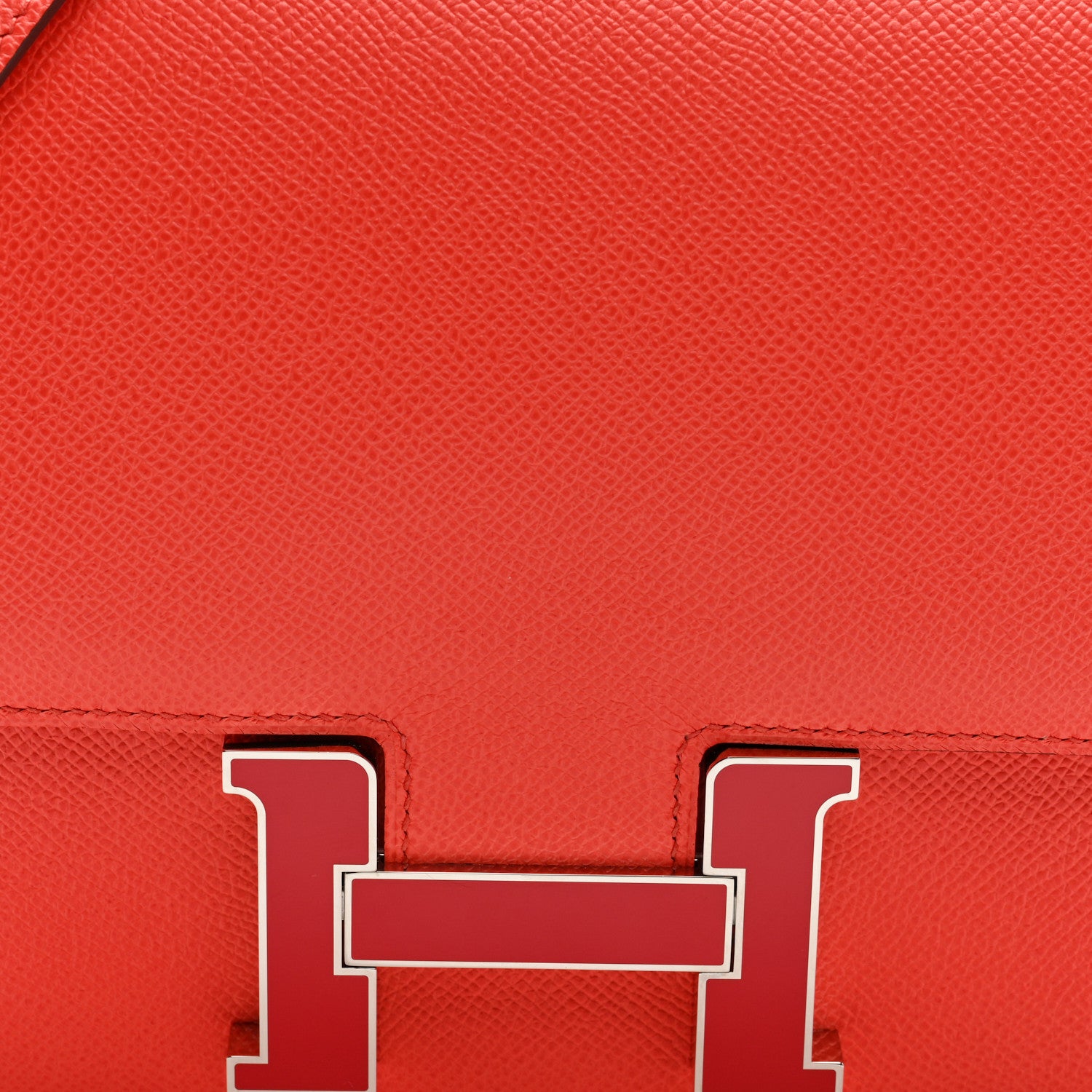 Hermes Epsom Enamel Constance 24 Rose Texas Rouge De Coeur 7 of 9