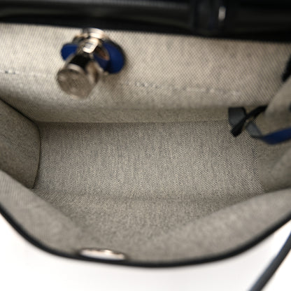 Hermes Toile H Berline Vache Hunter Herbag Zip PM 31 Bleu Encre Black 6 of 12