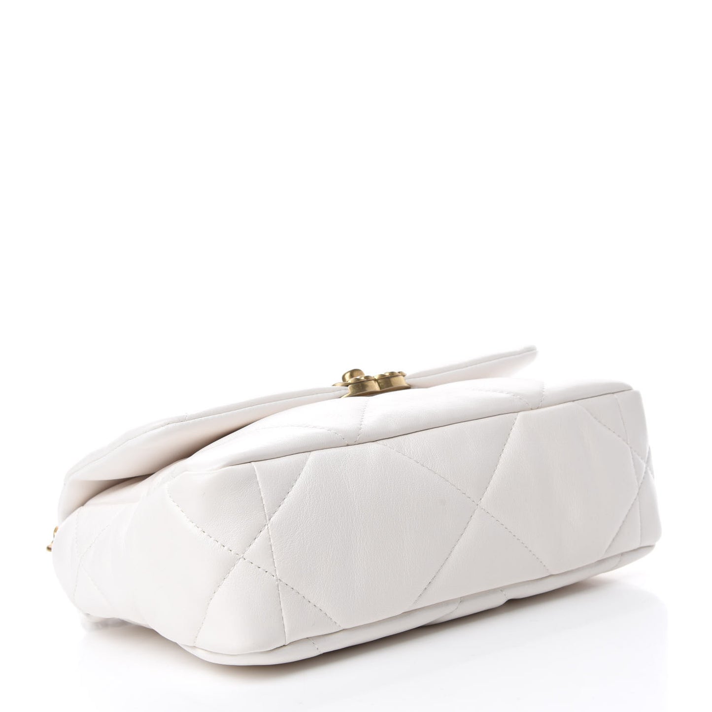 Lambskin Quilted Medium Chanel 19 Flap White