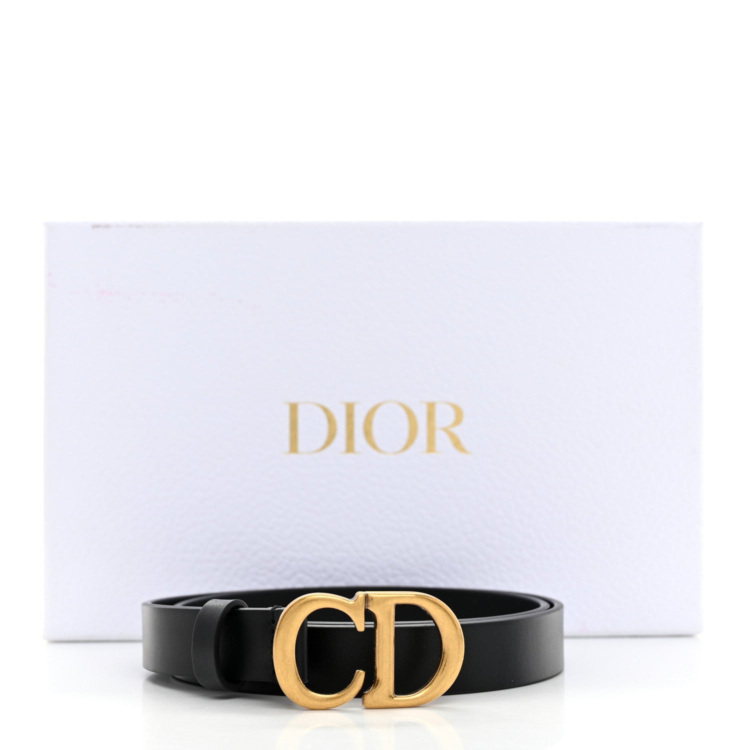 Christian Dior Calfskin Saddle Belt 75 30 Black 7 of 7
