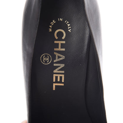 Chanel Lambskin Chain Around Cap Toe Pumps 36.5 Black Gold 9 of 13