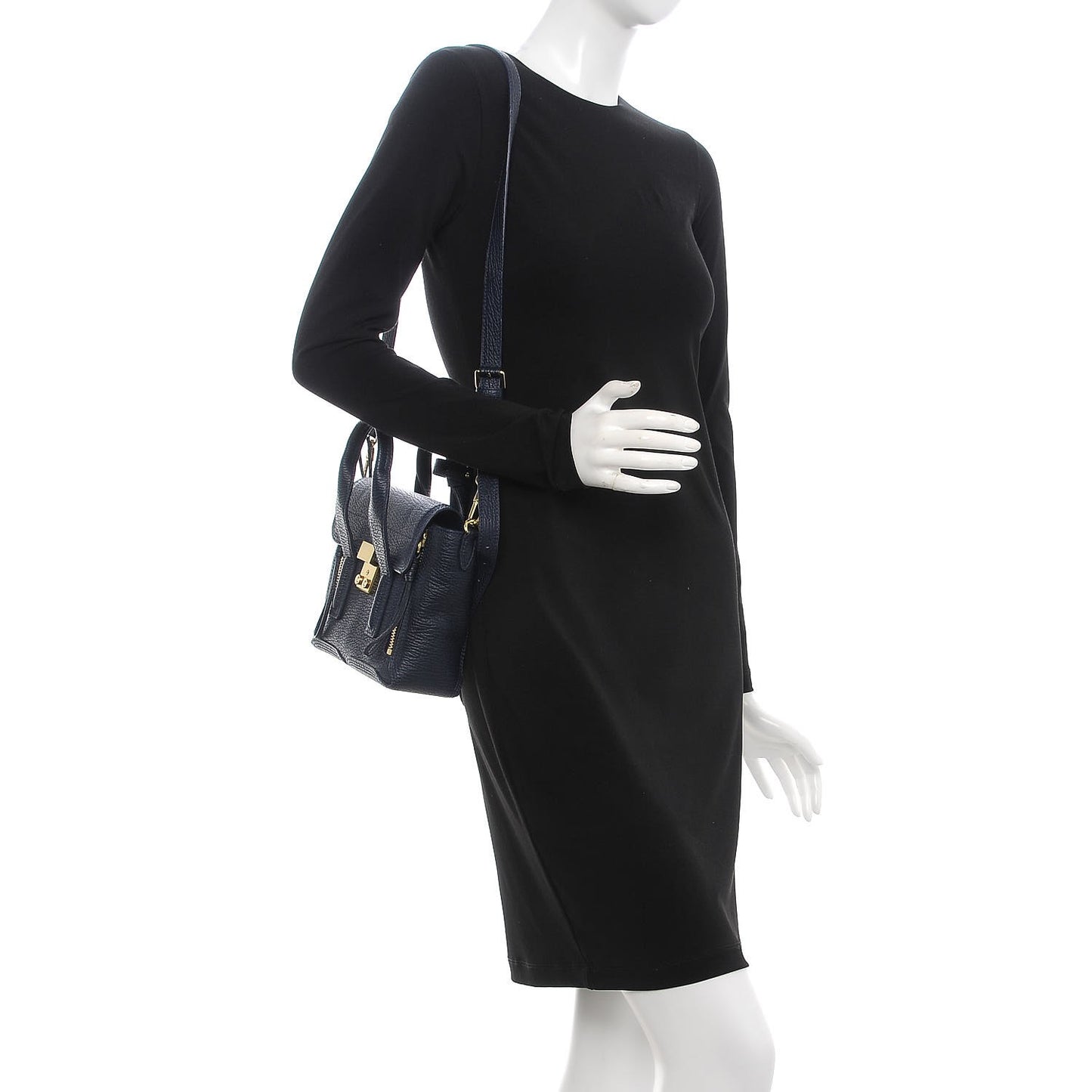 3.1 Textured Calfskin Mini Pashli Satchel Ink