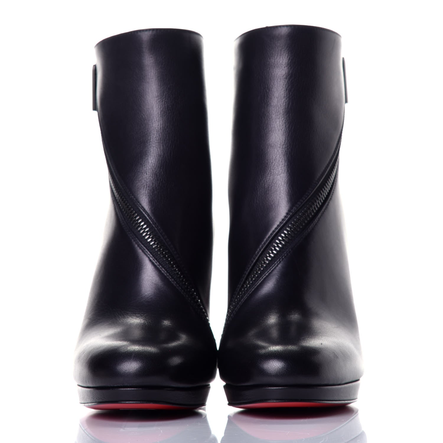 Christian Louboutin Calfskin Birgitta 100 Zip Around Ankle Bootie 36.5 Black 2 of 8