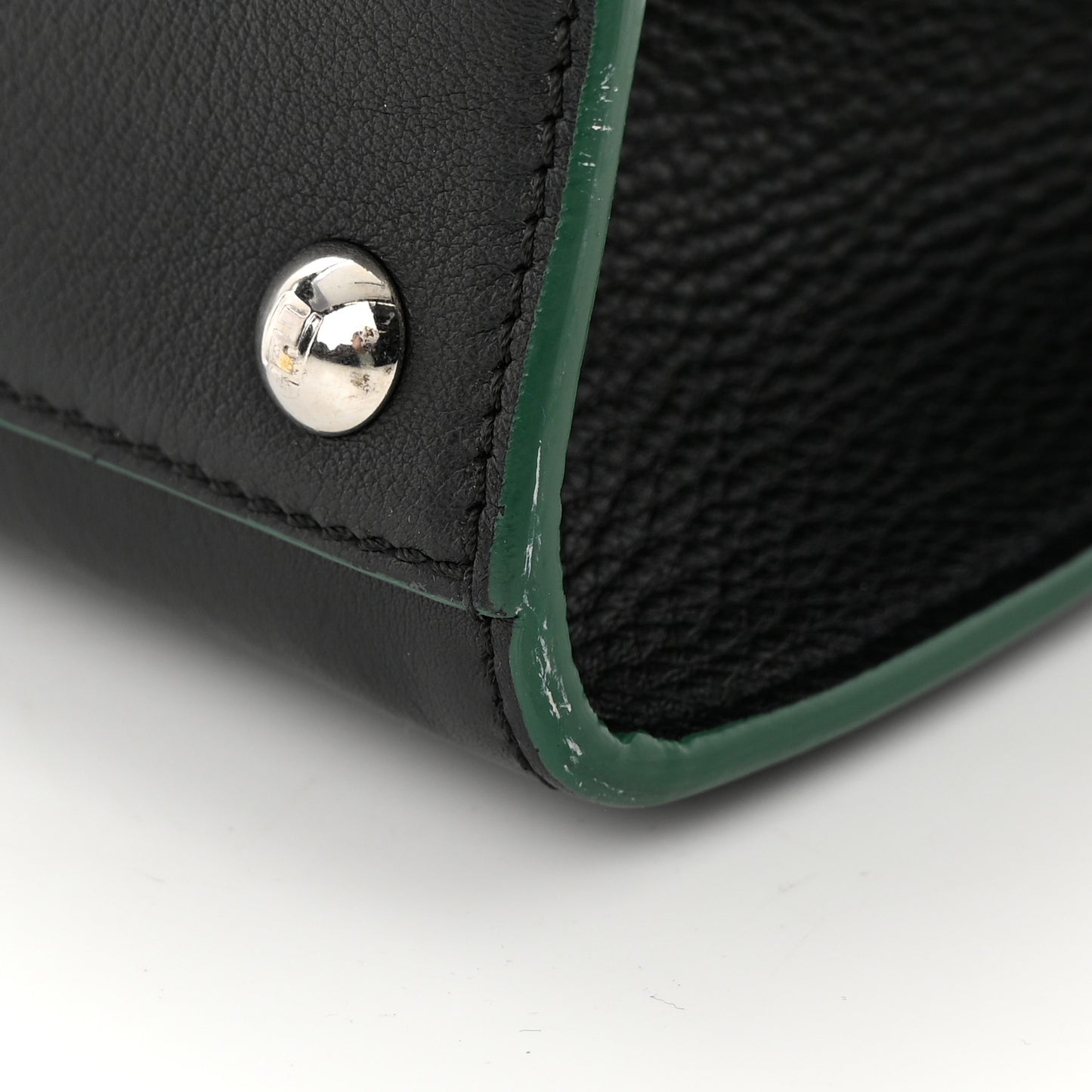 Vitello Dolce Mink Fur Pom Pom Mini 3jours Tote Black Multicolor