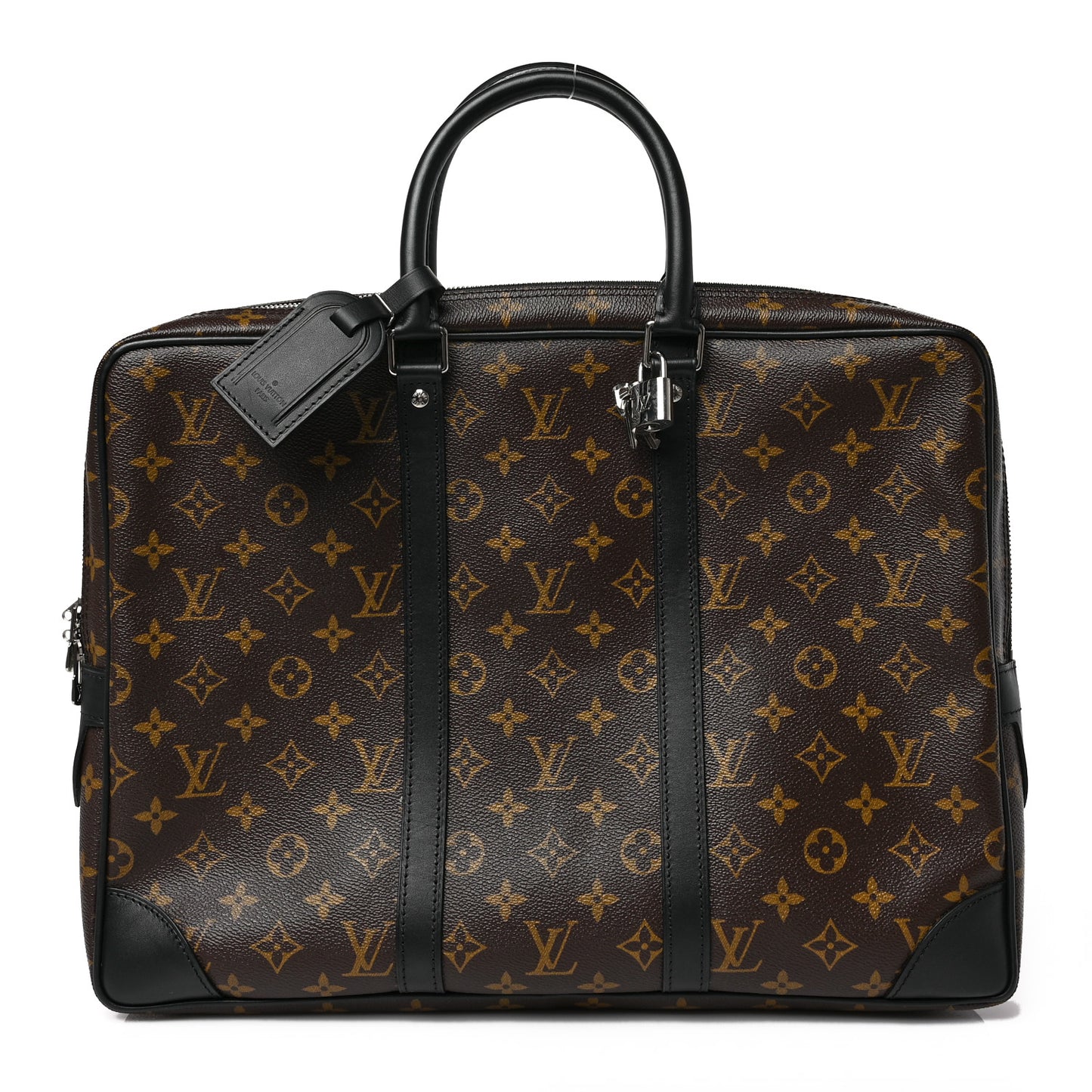 Monogram Macassar Porte Documents Voyage Soft Briefcase
