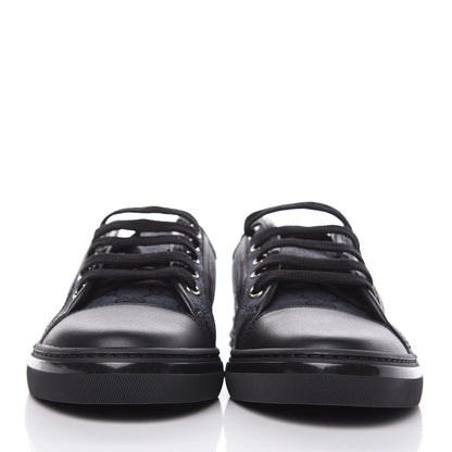 Gucci GG Monogram Calfskin Womens Low Top Sneakers 37 Piombo Black 2 of 10