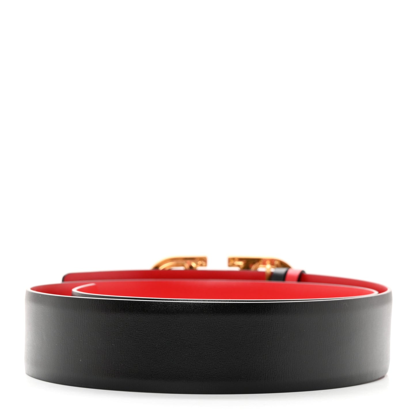 Glossy Calfskin VLogo Reversible 40mm Belt 85 34 Black Rouge Pur
