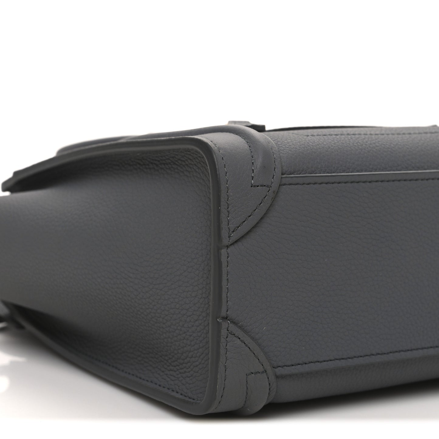 Drummed Calfskin Nano Luggage Kohl
