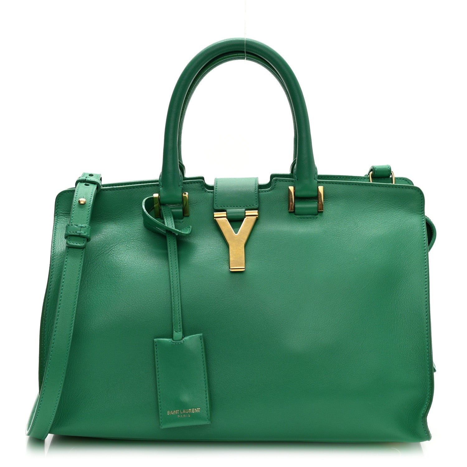 Saint Laurent Calfskin Small Classic Y Cabas Green 1 of 15