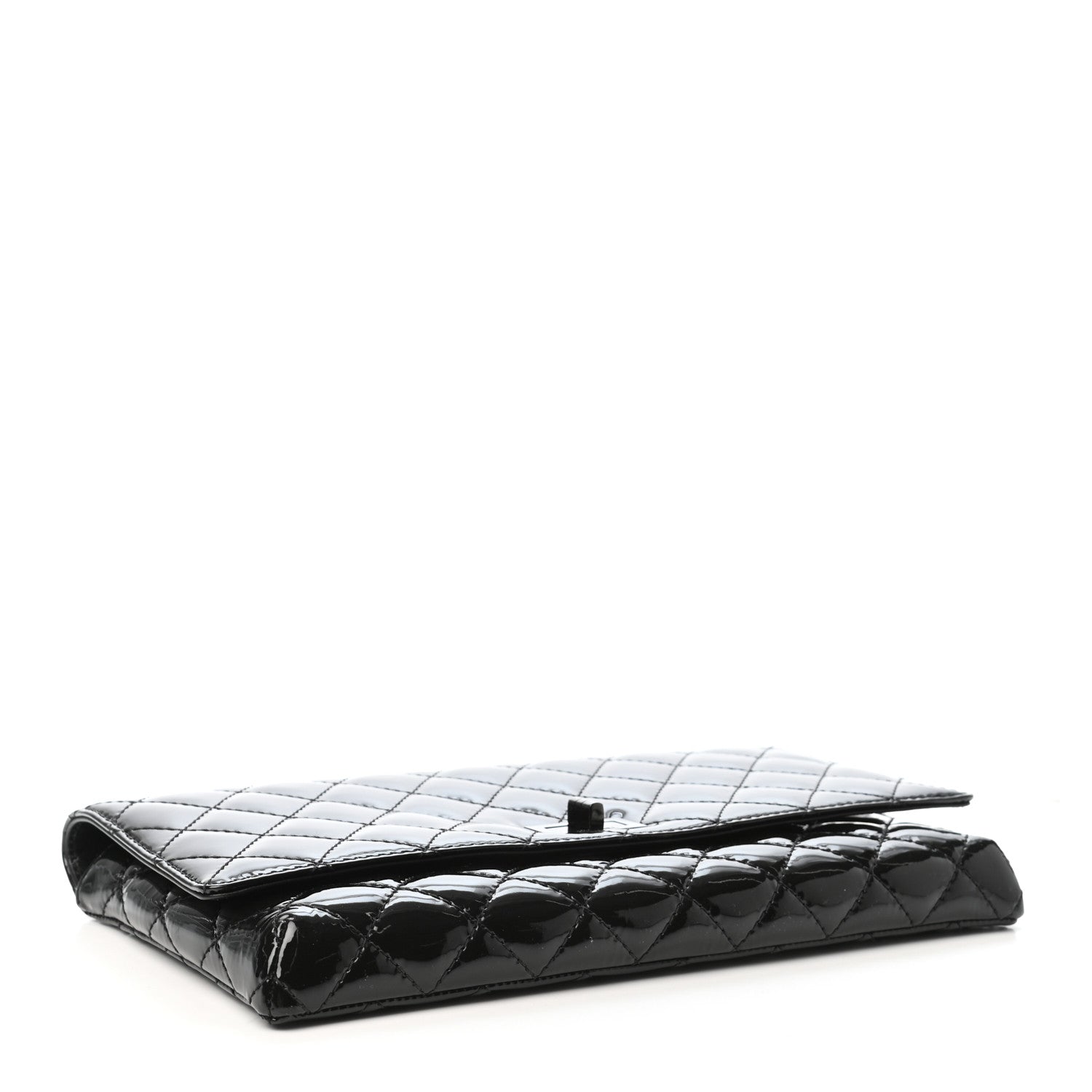 Chanel Patent Calfskin Quilted Reissue 2.55 Clutch So Black 4 of 8