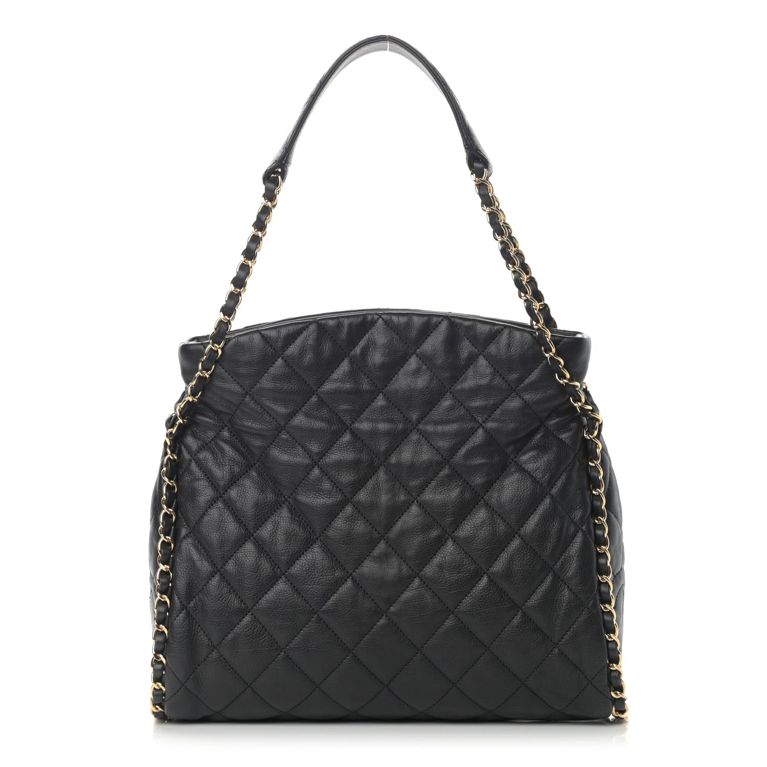 Chanel Calfskin Quilted Medium Chain Me Hobo Black 1 of 11