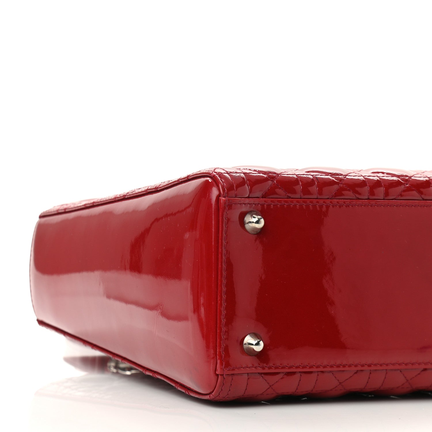 Christian Dior Patent Cannage Large Lady Dior Red 8 of 9