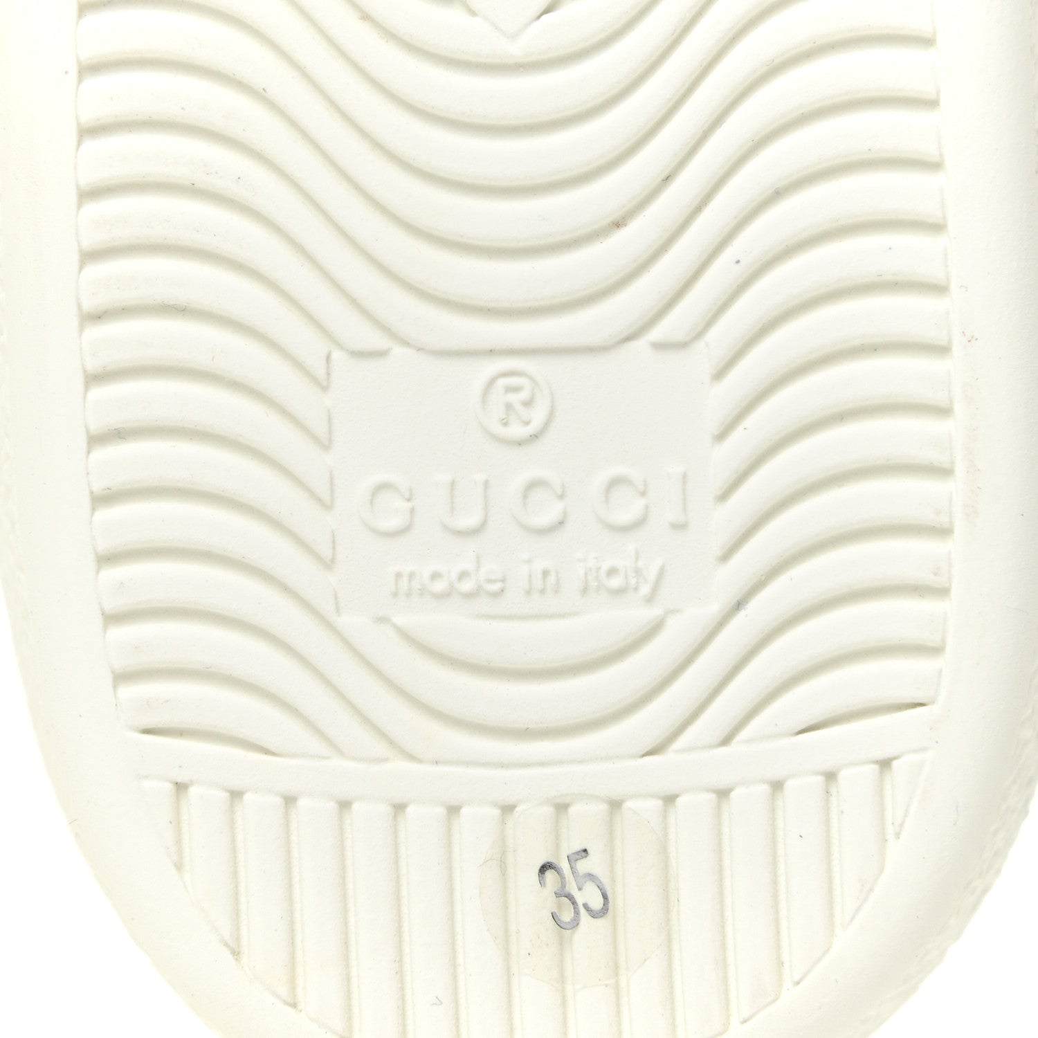 Gucci Calfskin Ayers Web Crystal LOVED Womens New Ace Sneakers 35 White 8 of 13