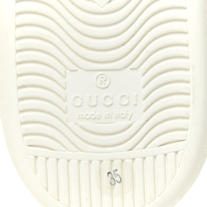 Gucci Calfskin Ayers Web Crystal LOVED Womens New Ace Sneakers 35 White 8 of 13