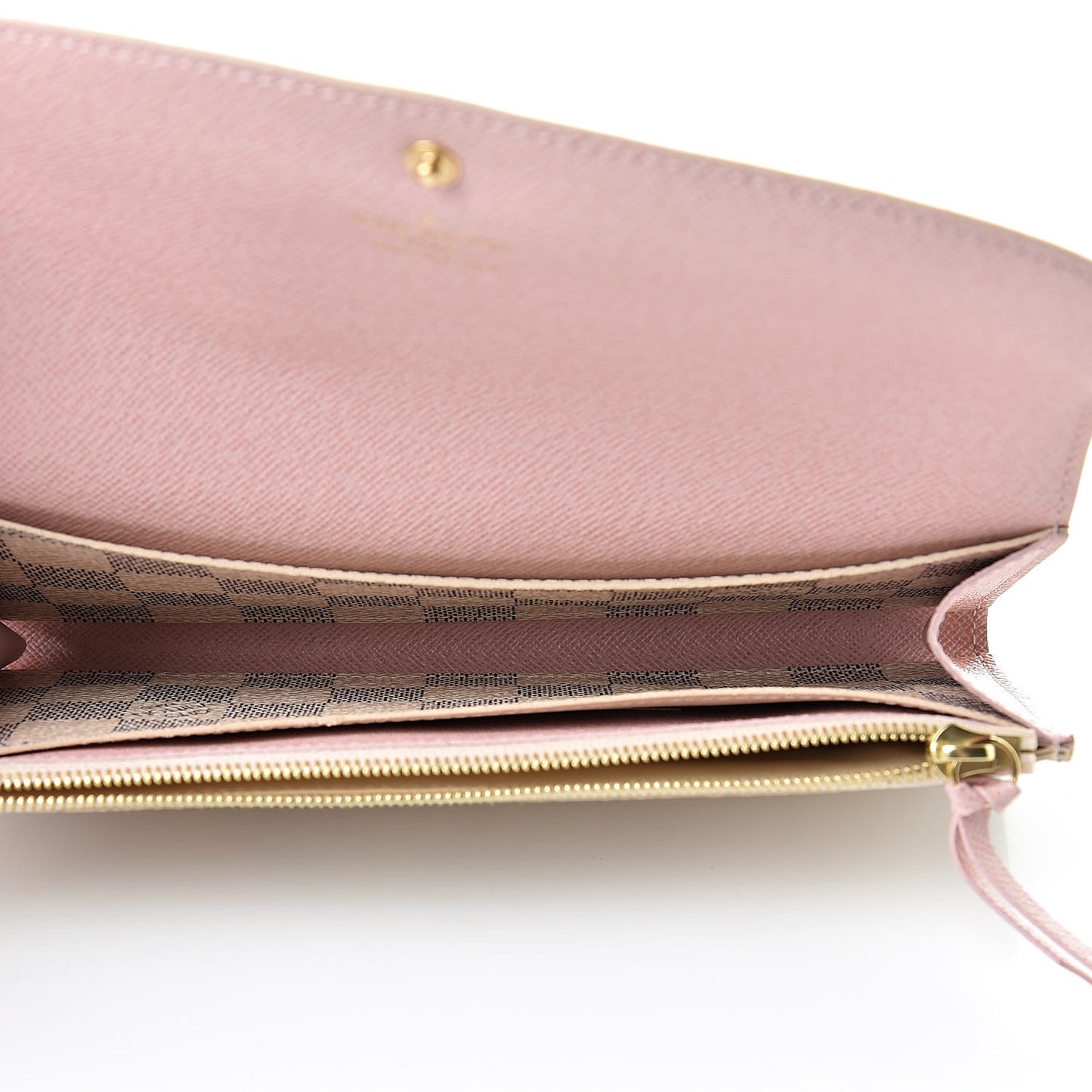 Damier Azur Emilie Wallet Rose Ballerine