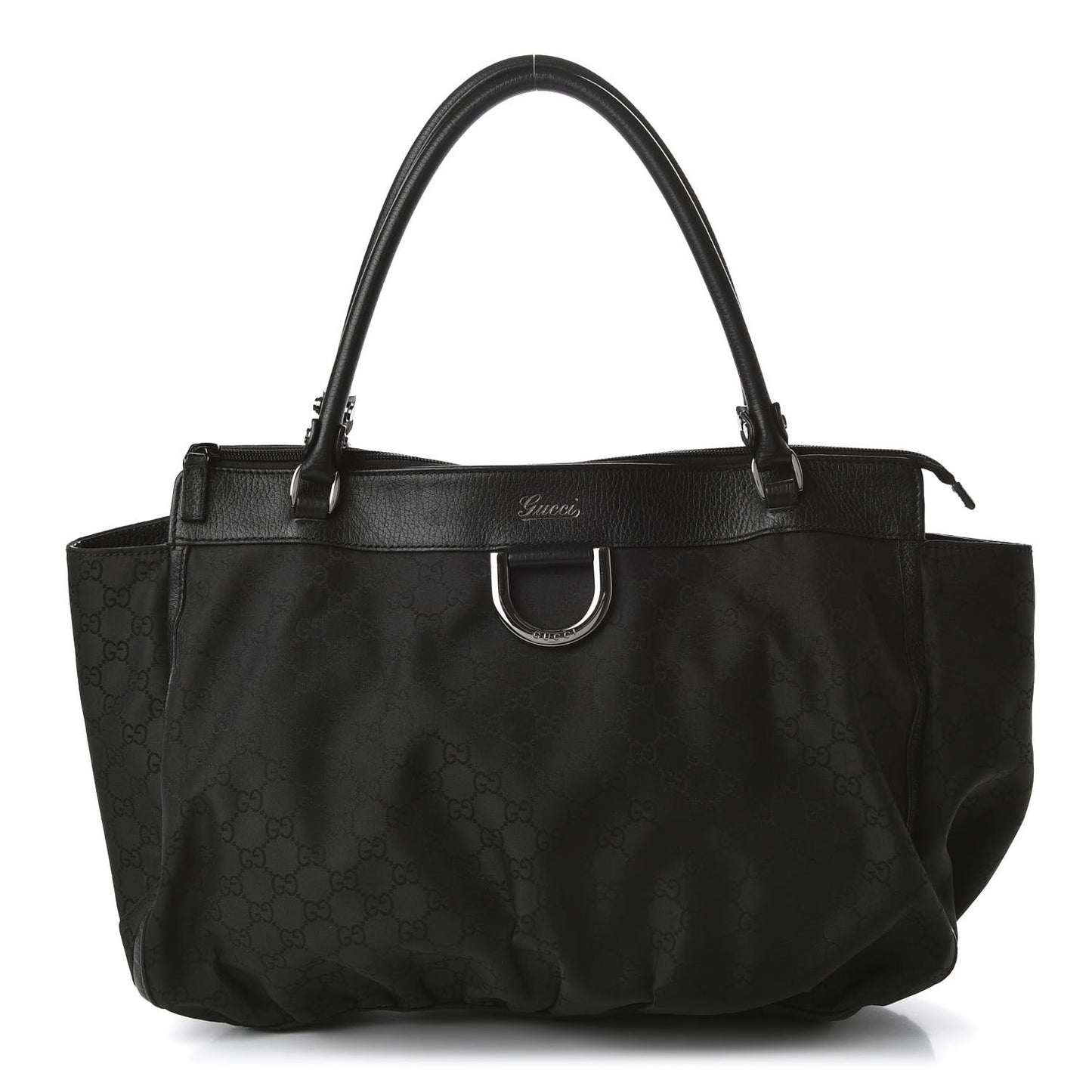 Denim Monogram Large D Ring Tote Black