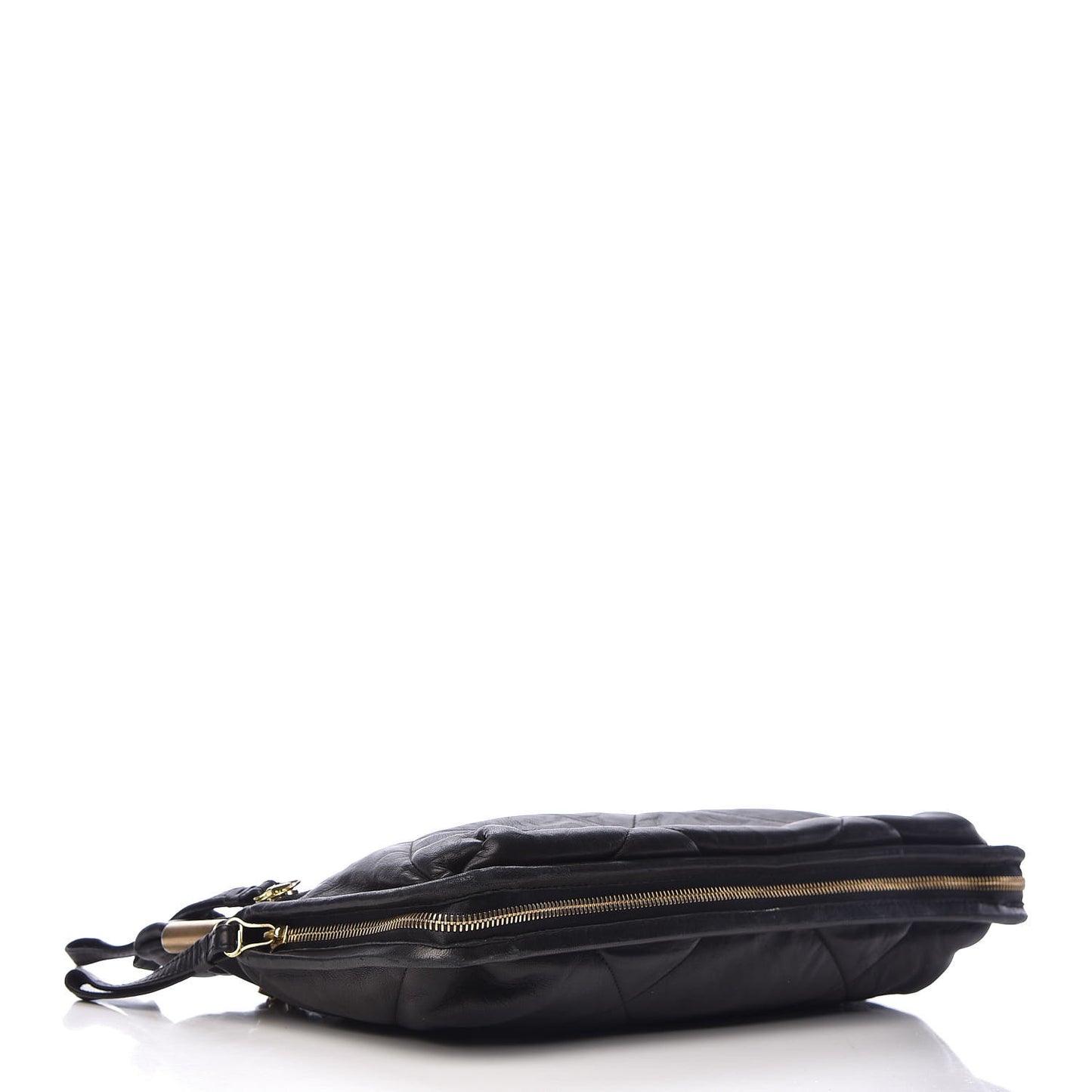 Lambskin Quilted Medium Amalia Shoulder Bag Black