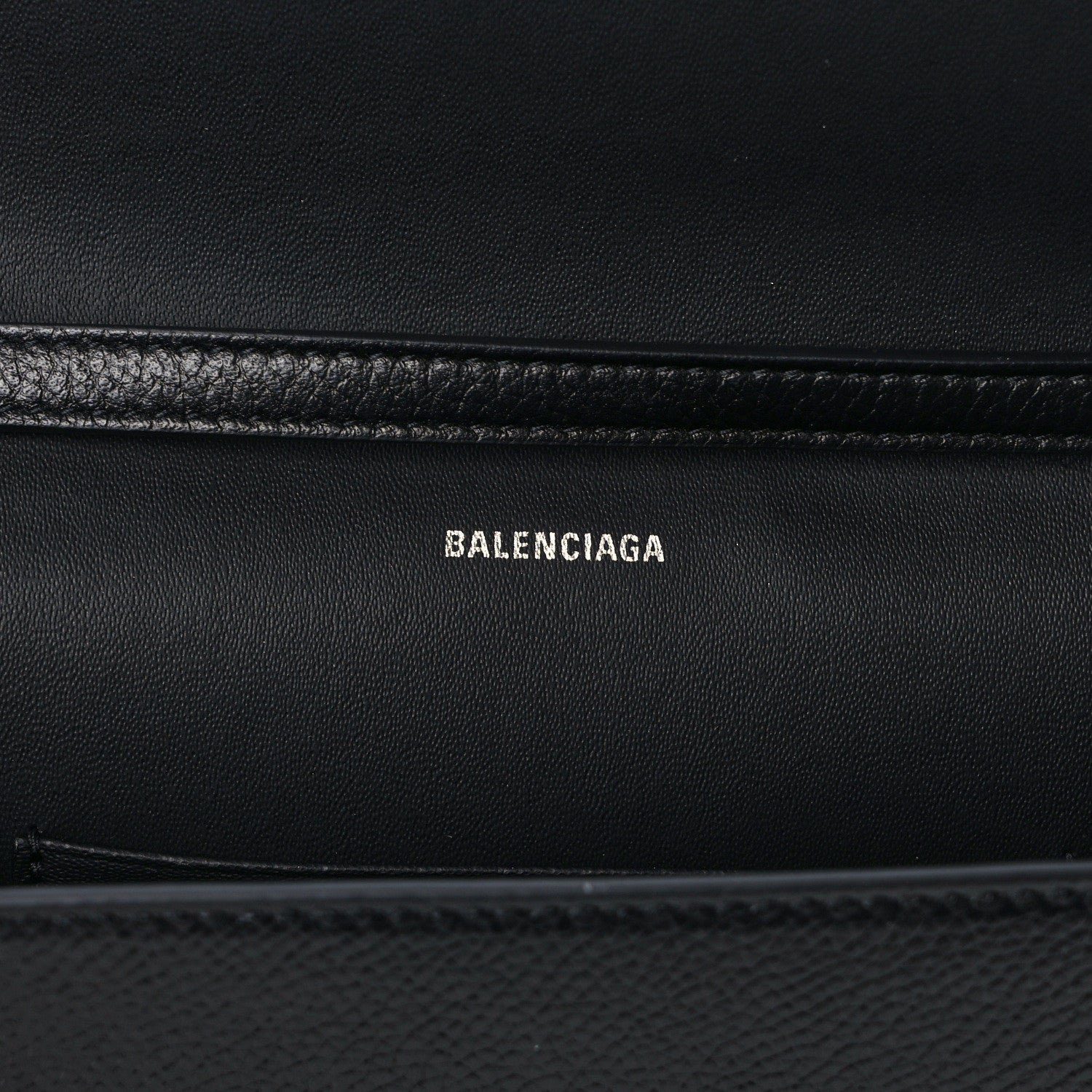 Balenciaga Grained Calfskin Phone Holder Black 6 of 8