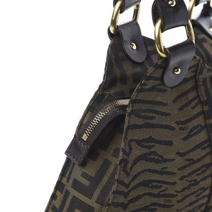 Fendi Zucca Small Devil Trapezio Tote Tobacco 11 of 11