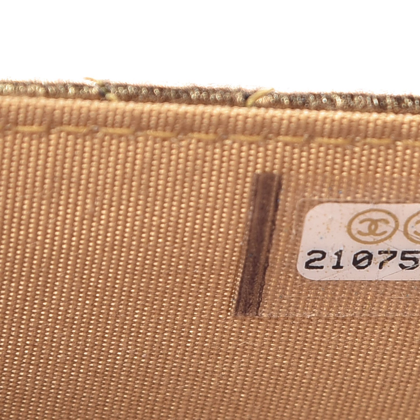 Metallic Calfskin Quilted Boy Wallet On Chain WOC Gold
