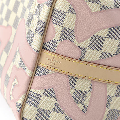 Louis Vuitton Damier Azur Tahitienne Speedy Bandouliere 30 Rose Ballerine 8 of 10