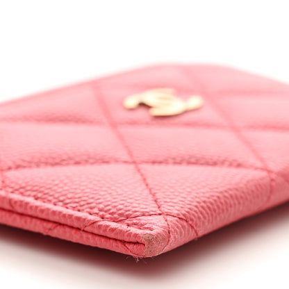Chanel Caviar Quilted Card Holder Dark Pink 9 of 10