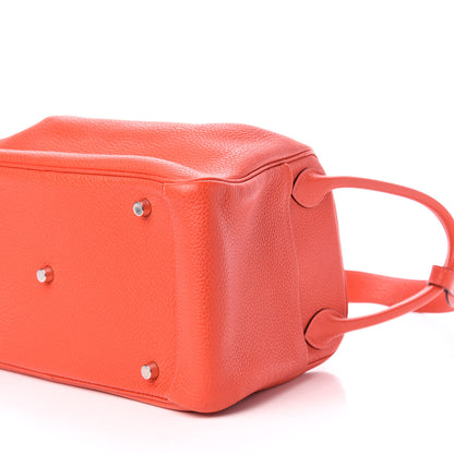 Hermes Taurillon Clemence Lindy 30 Rouge Pivoine 9 of 10