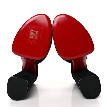 Christian Louboutin Veau Velours Yazemule 130 Platform Sandals 37.5 Black 5 of 8