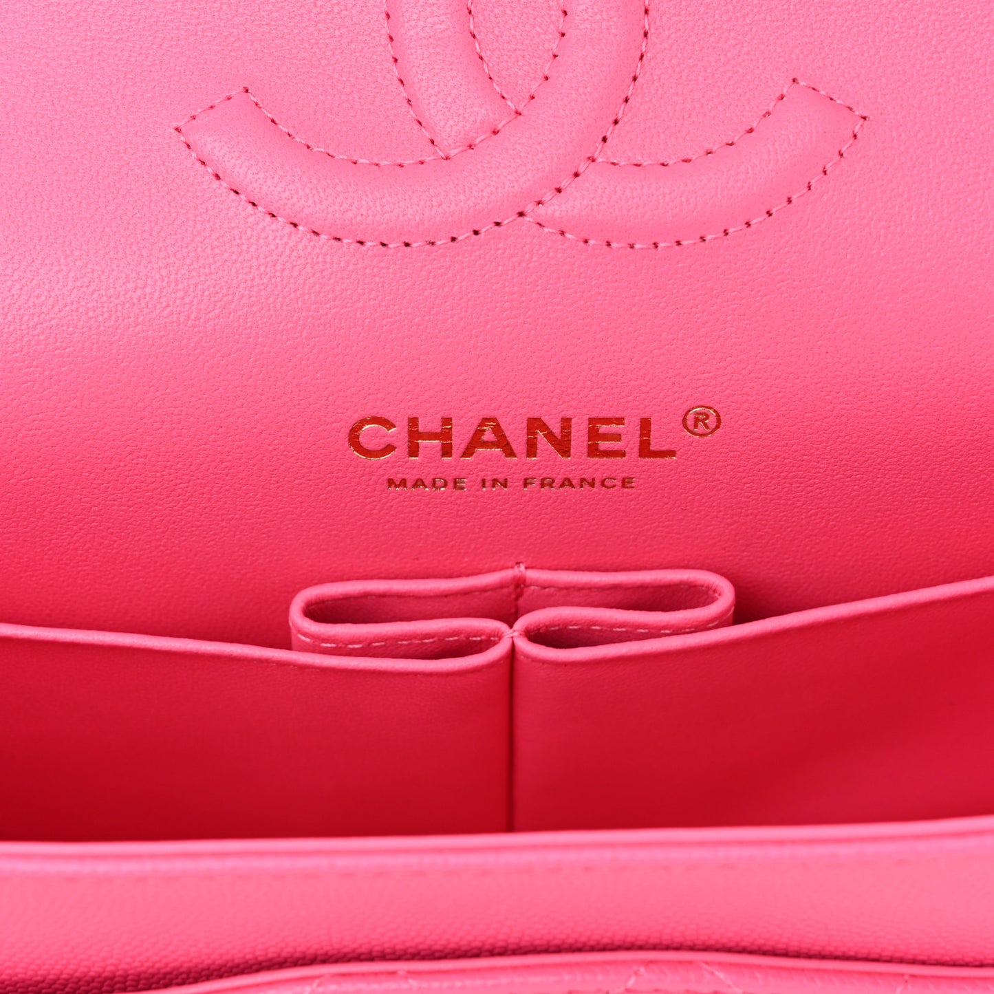 Caviar Quilted Medium Double Flap Rose