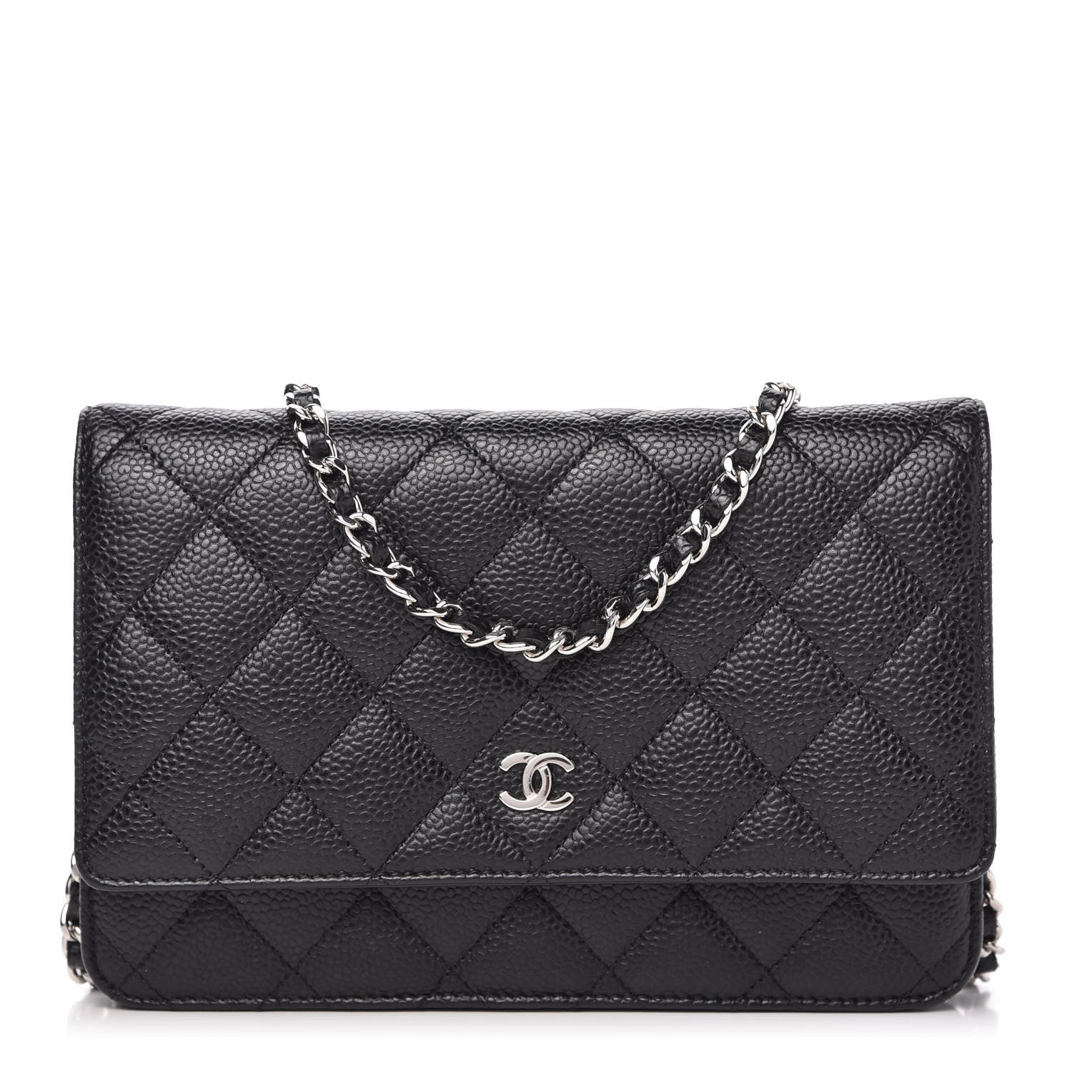 Chanel Caviar Quilted Wallet On Chain WOC Black 1 of 12